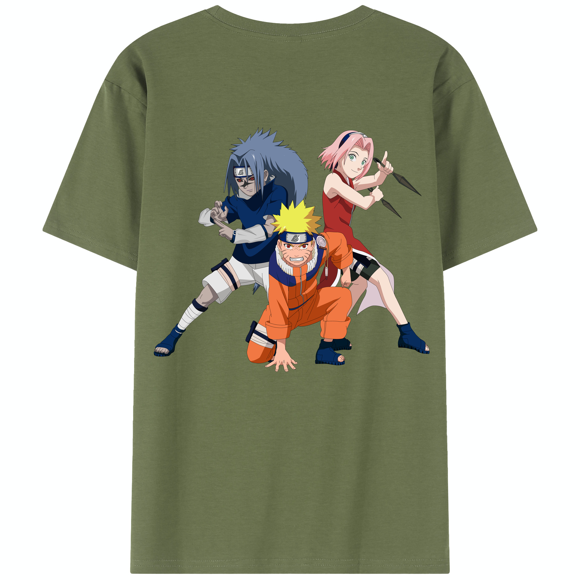 （画像用） NARUTO -ナルト- うずまき ナルト Uzumaki Naruto 綿100％半袖Tシャツ（背面プリント）